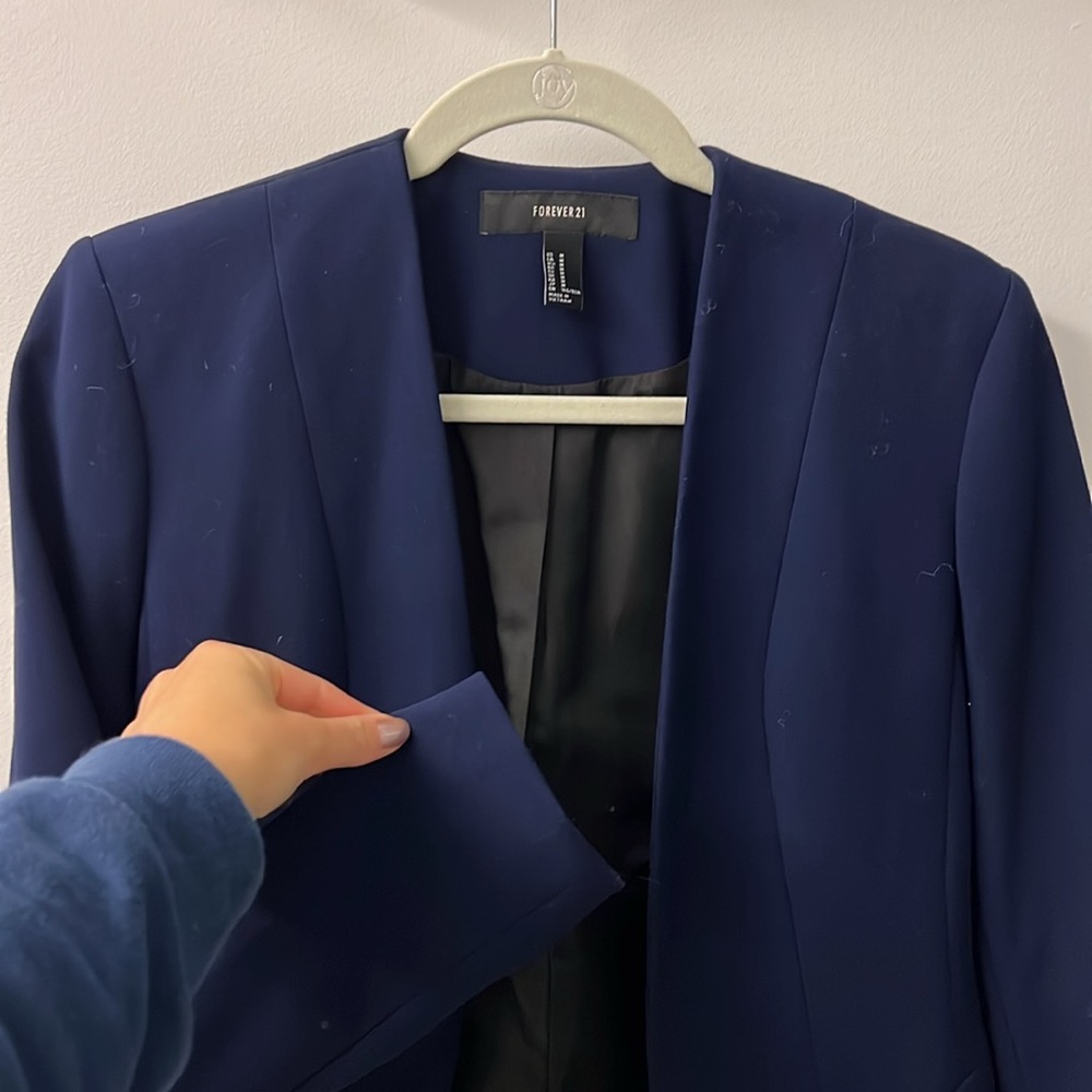 Forever 21, size medium eggplant color blazer.